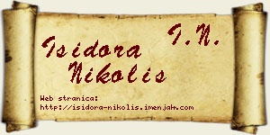 Isidora Nikoliš vizit kartica